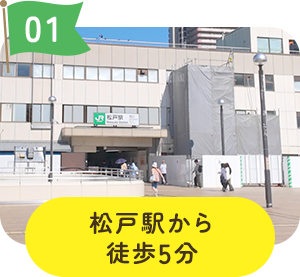 松戸駅から徒歩5分